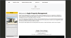 Desktop Screenshot of eaglepropertymgmtia.com